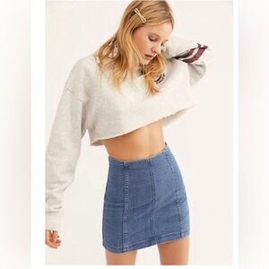 Free people modern femme denim mini skirt size 0